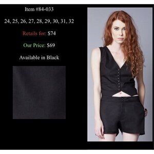 LIP SERVICE House of Widow black high waist button detail shorts